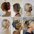 thumbnail image 4 of Genwiss 4 Inch Large Rectangular Hair Clips for Thick Hair, 6 Pcs Nonslip Acrylic Banana Jaw Clips, 4 of 8