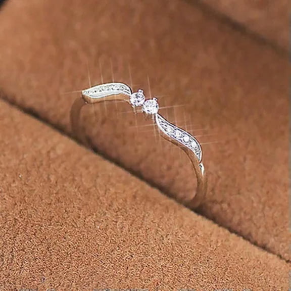 Fashion Cubic Zircon 925 Silver Ring Gift Engagement Party Jewelry Sz 6-10