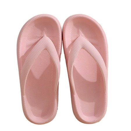 

Funicet Slides for Women Couples Outside Wear Flip-flops Clip Toe Outdoor EVA Casual Flat Sandals Soft Soled Slippers Indoor Bathroom Shoes Pink 40-41