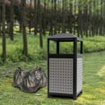 thumbnail image 6 of 16*33.25 Commercial Waste Container Outdoor Trash Can Garbage Enclosure Grey for Conference Rooms, 6 of 16