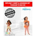 thumbnail image 2 of Disney Moana Toddler Girls Peplum T-Shirt and Leggings Outfit Set Toddler to Little Kid, 2 of 5