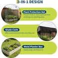 thumbnail image 4 of Royalbelle Beige Raised Garden Bed with Cover, Metal Planter Box Greenhouse, 4 of 6