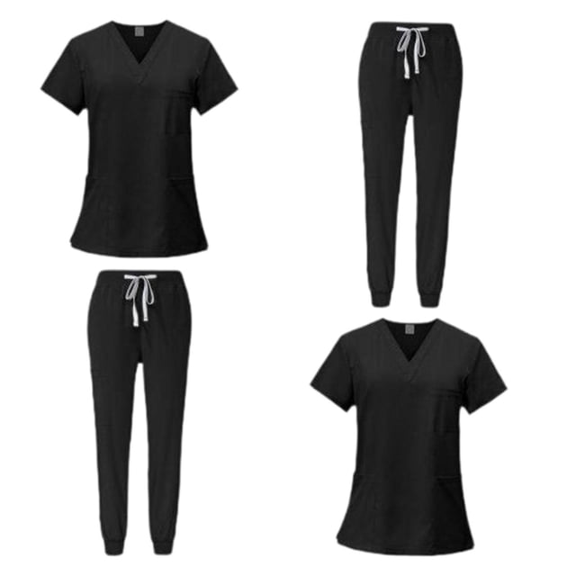 Conjunto médico de dos piezas para mujer, ropa de trabajo de enfermería para de la belleza