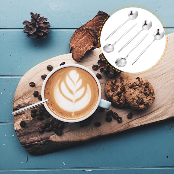ibasenice 6-Piece Stainless Steel Western Food Spoons Set for Party, Festival, and Everyday Use