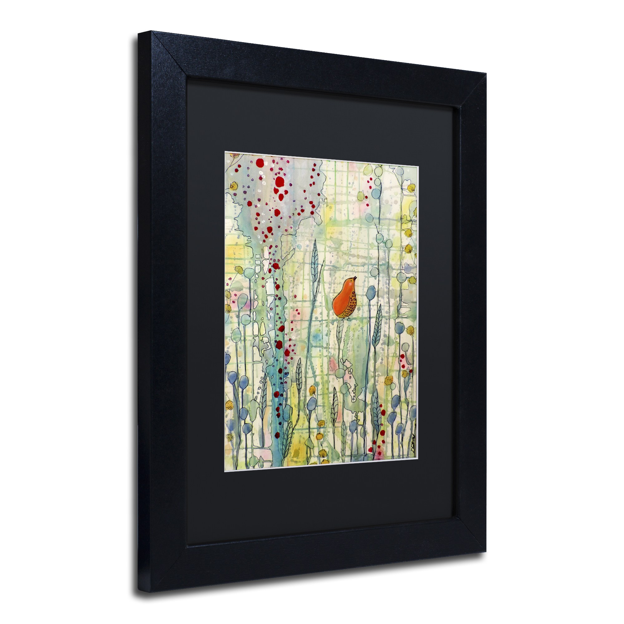 Sylvie Demers 'Alpha' Black Matted Framed Art