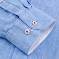 thumbnail image 5 of Breathable Men's Shirt Casual Business Long Sleeve Solid Color Buckle Sports Shirt for Every Occasion, 5 of 7