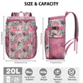 thumbnail image 3 of Travel Cooler Bag - Pioneer Flower Floral Print Pattern Camping Beer Cooler Backpack with Bottle Opener- Waterproof Insulated Picnic Backpacks - Cooler Bag for Beach, 3 of 6