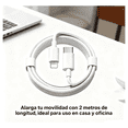 thumbnail image 3 of "2m Cable Para Iphone 5-14 Usb-c A Lightning Carga Rápida Belug Blanco ", 3 of 5