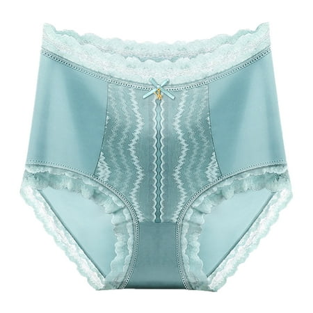 

Briefs For Women Short Pants Womens High Waist And Abdomen Sexy Lace And Raise The ButtocksPure Brief Panties Green M 3pcs