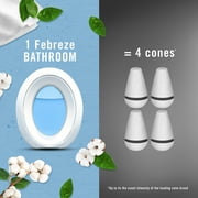Febreze Bathroom Air Freshener, Small Spaces Odor-Fighting, Crisp Cotton, 2ct, 2 Count