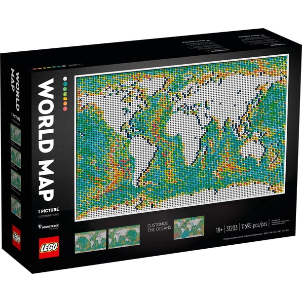 lego world map art