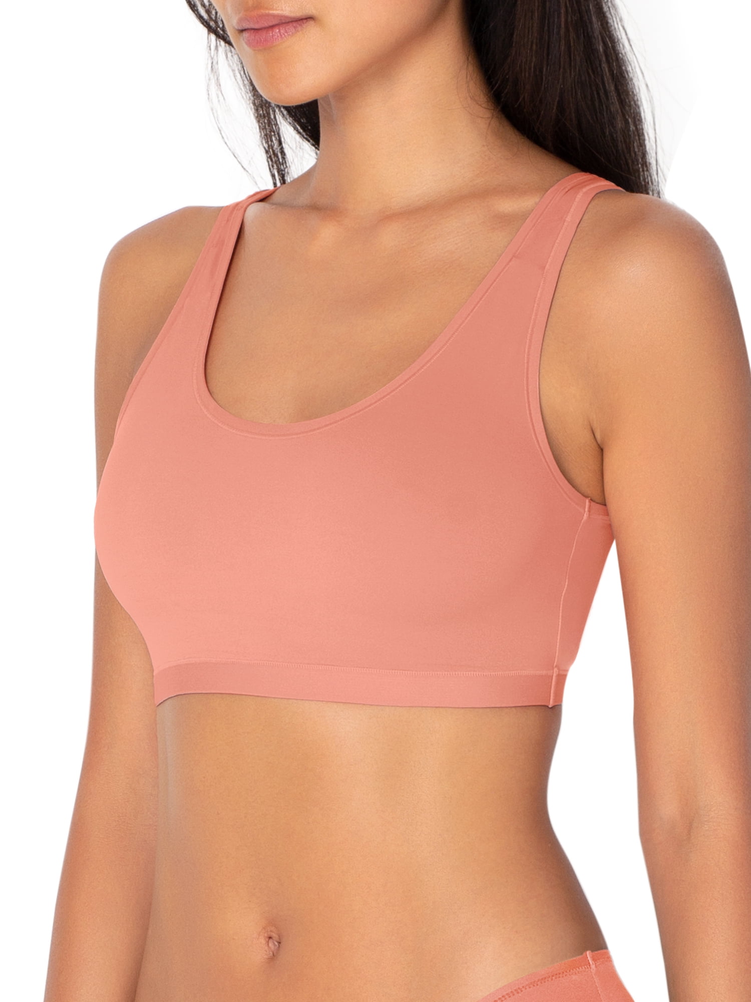Smart & Sexy Women's Naked Scoop Neck Bralette, 2-Pack, Style-SA1438