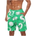 thumbnail image 2 of DIOAZUD Hawaiian Board Shorts for Men Big and Tall Swimwear Palm Tree Elastic Waist Swimsuits Quick Dry Swim Trunks 5 Inch Swimming Shorts Summer Beach Shorts with Pockets, 2 of 4