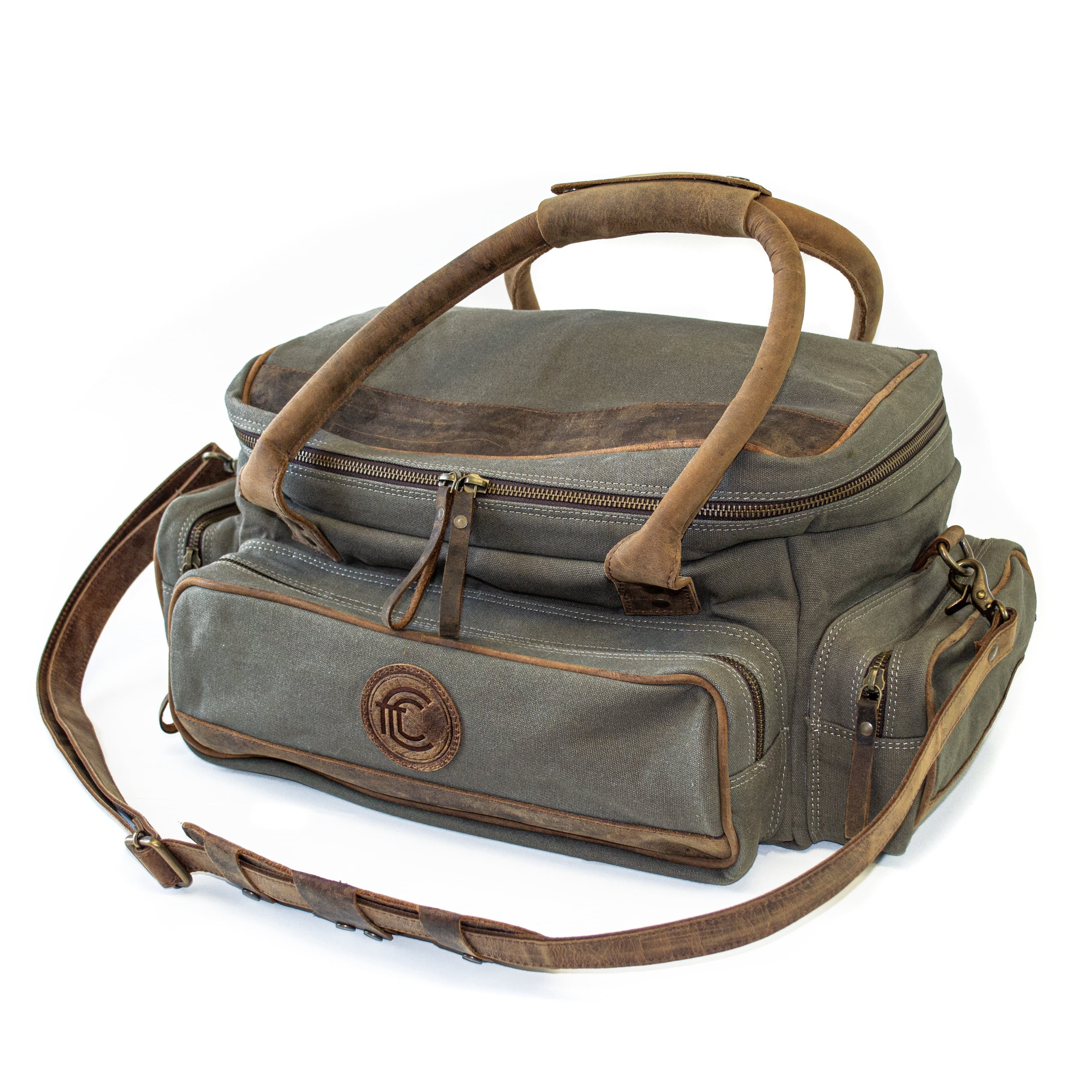 Outdoor Leisure Products Canvas and Leather Field Bag for Hunting