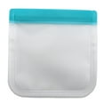 thumbnail image 3 of opvise Reusable Transparent Fresh-keeping Bag Double Zipper Sealed Bag Leakproof Sandwich Bag Washable Food Storage Container Blue, 3 of 8
