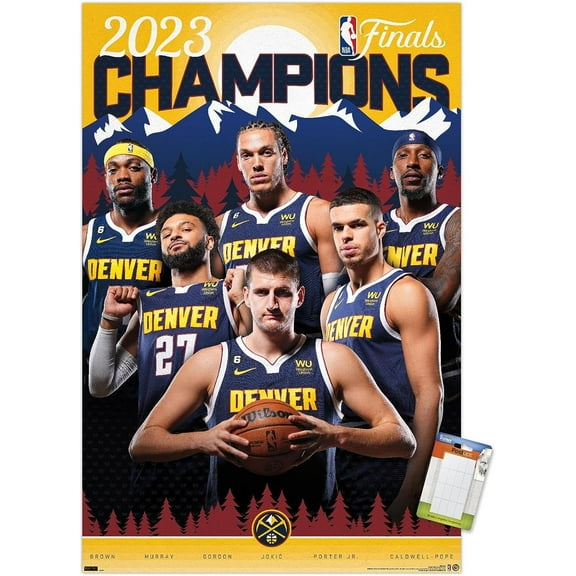 NBA Denver Nuggets - 2023 NBA Finals Champions Wall Poster, 22.375" x 34"