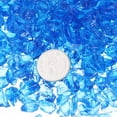 thumbnail image 3 of 0.66 Pound Fire Glass Stone, 6-9mm Reflective Fire Pit Glass Rock for Fireplace, Light Blue, 3 of 6