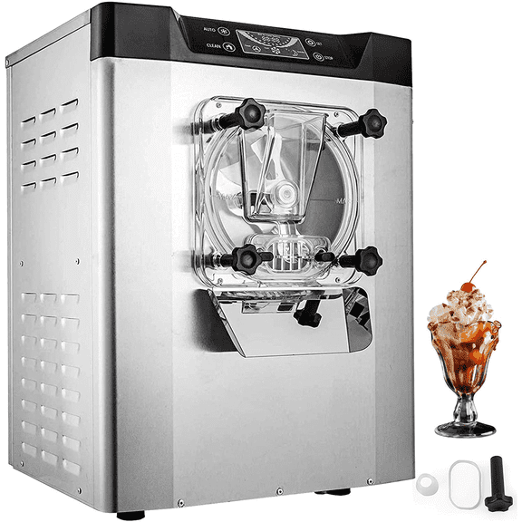 VEVOR Commercial Ice Cream Machine 1400W 20/5.3 Gph Hard Serve Ice Cream Maker with LED Display Screen Auto Shut-Off Timer One Flavors Perfect