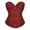 Wine, variant on Corset Top for Women Satin Floral Lace Up Bustier Overbust Strapless Body Shapewear Waist Trainer, Wine Size XXL