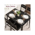 thumbnail image 2 of 4-person dining mesa set: space-saving kitchen set con forrado sillas, 5-piece square moderno wood dinette para small spaces y apartments, 2 of 6
