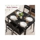 thumbnail image 2 of 4-person dining mesa set: space-saving kitchen set con forrado sillas, 5-piece square moderno wood dinette para small spaces y apartments, 2 of 6