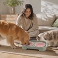 thumbnail image 7 of Double Bowl Pet Feeder 350ml Each Stays in Place for Cats and Small Dogs, Tilted Height Neck Care Removable Bowls, Stable Easy Clean Daily Feeding Station Indoor Gift, 7 of 7