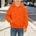 thumbnail image 4 of Kogui Hoodies for Kids Children Hoodie Lightweight Casual Pullover Tops-Kids Novelty Cotton Sweatshirt with Hood Size 7-8 (Orange,7-8 Years), 4 of 6