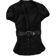 Susie Rose Juniors Plus Woven Tunic w/ Belt