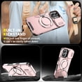 thumbnail image 5 of Asuwish Compatible with iPhone 16 6.1 inch Phone Case Slide Camera Cover Tempered Glass Screen Protector Stand Ring Holder Rugged Slim Cell for i Phone16 i16 16Case Women Men Pink, 5 of 10