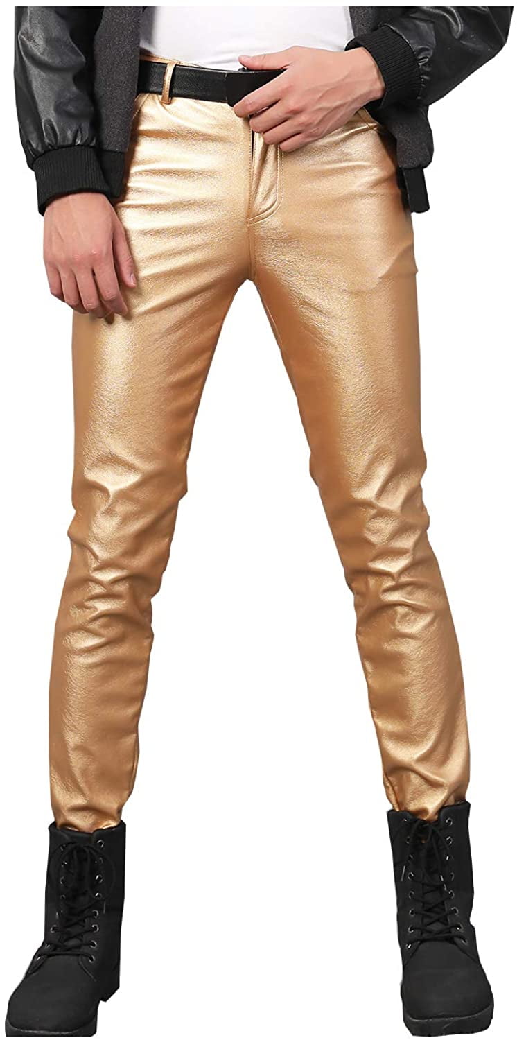 Skinny Straight Leg Tapered Biker Pants 