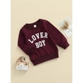 thumbnail image 3 of Kiapeise Toddler Baby Boys Letter Printed Crewneck Sweatshirt Pullover Tops, 3 of 8