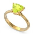 thumbnail image 2 of Diamond-Capitals 2.00 Ct Beautiful Trillion Cut Simulated Peridot Gemstone Womens Engagement Ring 18K Yellow Gold Size 10, 2 of 7