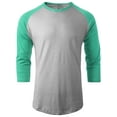 thumbnail image 4 of Ma Croix Men's Basic Baseball Raglan 3/4 Sleeve T-Shirts, 4 of 5