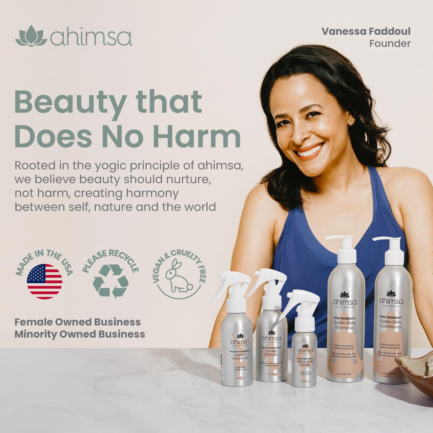 Ahimsa Gentle Body Wash, Spearmint & Ginger, Vegan, Natural Ingredients