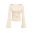 thumbnail image 1 of Remera PRETTYGARDEN Otoño 2025 Crop Top con Mangas Campana Beige XXL, 1 of 9