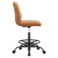 thumbnail image 3 of Computer Work Desk Chair, Tan Black, Vegan Leather, Home Office Business, Modern Contemporary HB33569, 3 of 9