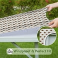 thumbnail image 6 of White Buffalo Pattern Square Fitted Tablecloth with Elastic Edge,Square Table Cover,Washable Elastic Table Cover for Home Kitchen Party Decor 34"x34", 6 of 6