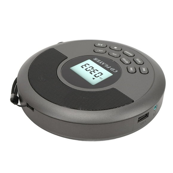 Reproductor De Música, Pantalla Retroiluminada LCD De 3,5 Mm, Reproductor De CD Con Altavoz Dual De Regalo Para Audiolibros, Disfrute De La Música