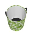 thumbnail image 3 of Balery Green Various Lemons Round Laundry Basket with Handles Waterproof Freestanding Laundry Hamper for Clothes Toys in the Dorm and Family-, 3 of 8