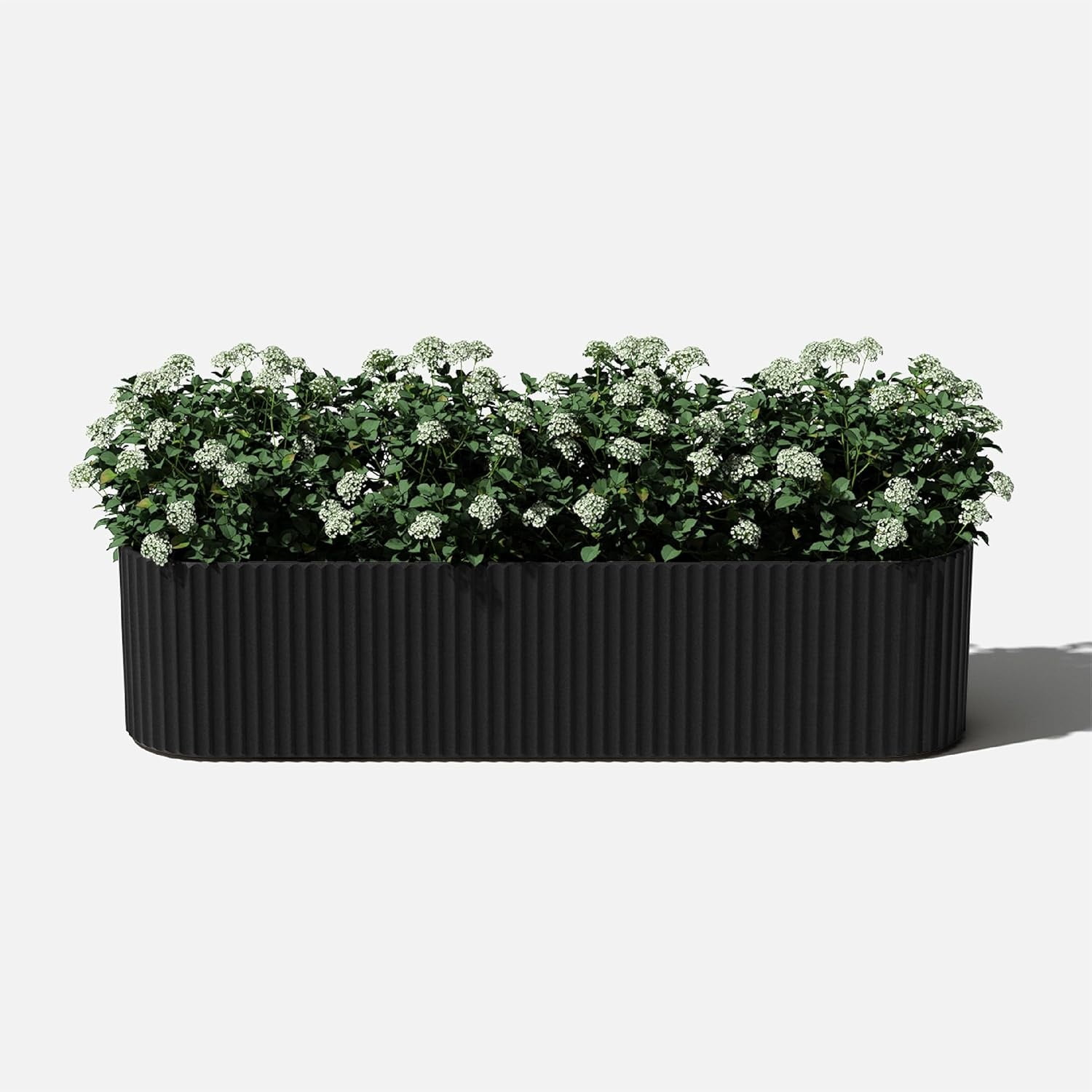 Window Box Planter - Long Planter Box for Windowsill/Balcony | Durable Plastic-Stone Composite Material | Modern Décor for Flowers/Herbs