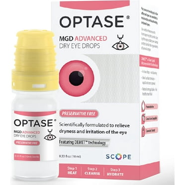 OPTASE MGD Advanced Dry Eye Drops - Preservative Free, Lubrication for ...