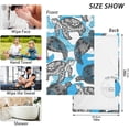 thumbnail image 3 of SKYSONIC Art Pattern Turtle Patterned Hand Towels 2 PCS, Cotton Bath Towel for Drying Face Hands Body ,Absorbent Lightweight Towels for Bathroom Ktichen Travel Gym, 16"x28", 3 of 7