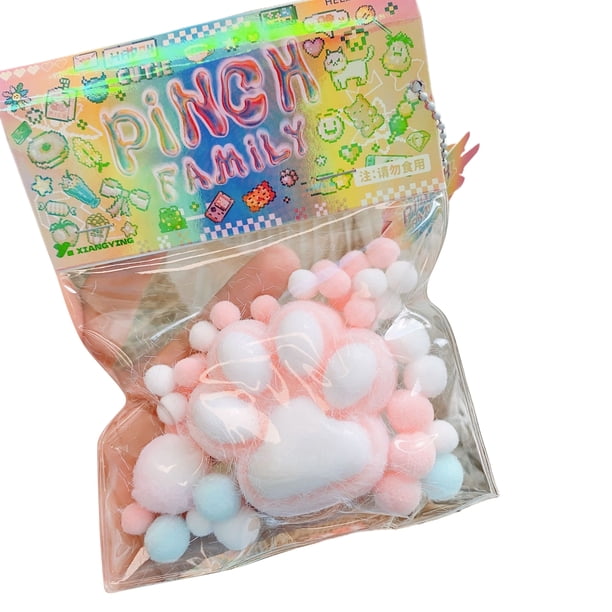 Juguete de resina segura Bewildely para niños forma de garra de gato color rosa