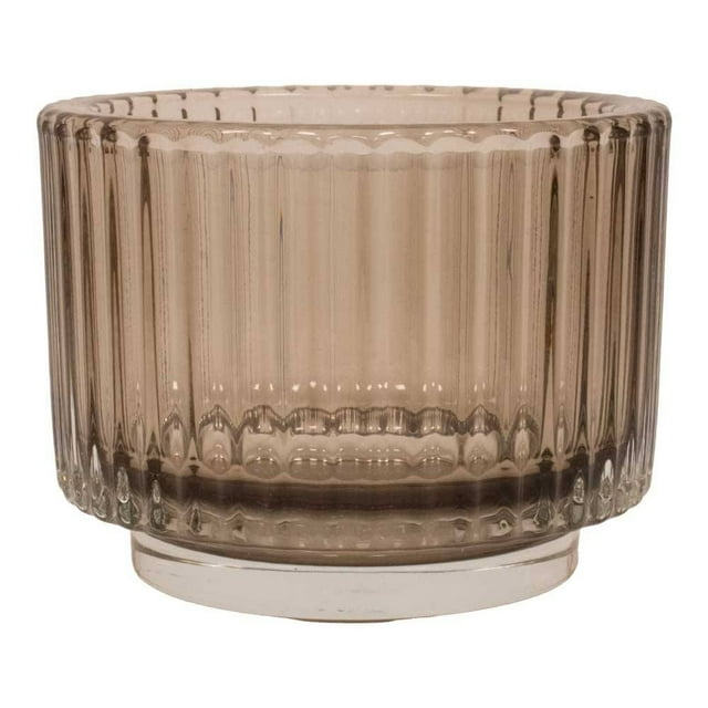 Portavela Mainstays 7 cm de Cristal con Diseño de Pilar Color Negro