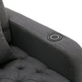 thumbnail image 5 of Modern Living Room Leisure Sofa with Adjustable Backrest and Lumbar Pillow, Sleeper Sofa Bed with Side Pockets, Cupholder & Wireless Charging, Dark Grey, 5 of 7