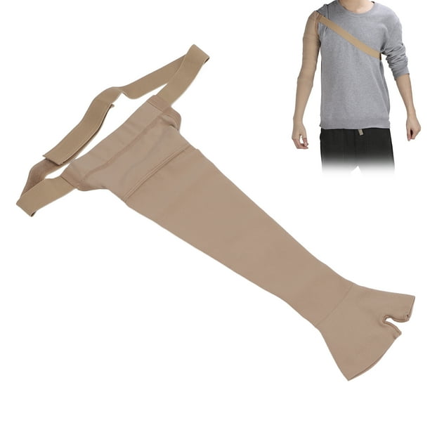Manga de Brazo de Compresión de Linfedema, Manga de Brazo de Edema de Linfedema de Pulgar, Manga de Brazo de Soporte de Mastectomía Posterior de Poliuretano para Soporte de Hinchazón(XL-Correcto) EOTVIA NO