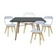 thumbnail image 1 of Set de Comedor Mesa Rectangular Oslo Negro y 4 Sillas Moura Blanco, 1 of 7