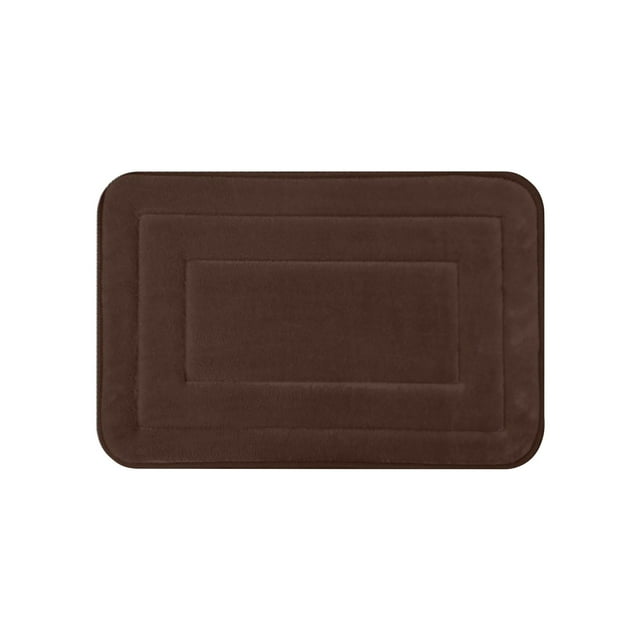 Bwiyojiz 23.62x15.74" Rugs & Mats Bathroom Water Absorbent Door Mat Dry Entry for Shower Room Solid Color Non-Slip Rug Toilet Entrance Home Living Room Decor, Polyester, Brown, Gifts for Family