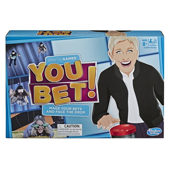 Hasbro Ellen's You Bet Game, 4 Players, Ages 10 and Up, Board Game