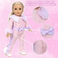 thumbnail image 4 of AmaMary Pink Down Jumpsuit for 18 inch Dolls, Winter Warmth Outfit for Dolls, 4 of 5